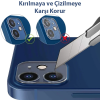 GOR İPhone 13 /13 Mini  Best Full Tempered Cam Kamera Koruyucu 2Adet Set-(5775)