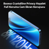 Baseus Crystalline iPhone 15 Pro Max Privacy Hayalet Full Koruma Cam Ekran Koruyucu-(5775)