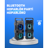 Kablosuz LED Işıklı Bluetooth Hoparlör – FM Radyolu Mikrofon Girişli