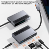 Baseus Magic Çok Fonksiyonlu Klipsli Type-C HUB 6in1 (USB3.0+SD+TF+HDMI+Type-C+3.5mm) Adaptör Çoklay-(5775)
