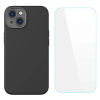 Baseus Liquid Silica Gel iPhone 14 6.1 Silikon Kılıf + Tempered Ekran Koruyucu Set-(5775)