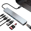 Ally 8 Port Usb 8in1 3.0 Type-C Hdmi 3XUSB+2 PD) RJ45 Hub Adaptör Çoklayıcı TF SD Kart-(5775)