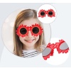 Kırmızı Renk Papatya Şekilli Parti Gözlüğü 18x10cm
