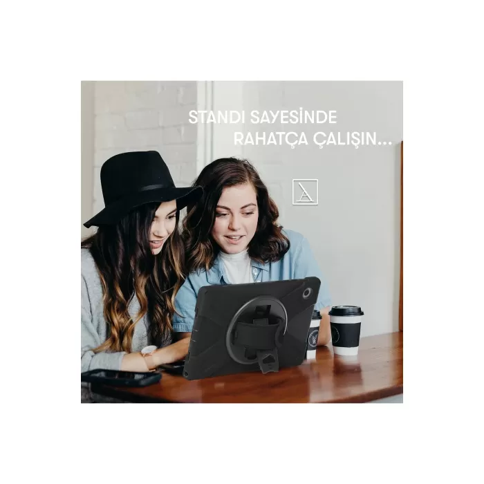 Newface Samsung Galaxy X200 Tab A8 10.5 Kılıf Amazing Tablet Kapak - Turuncu