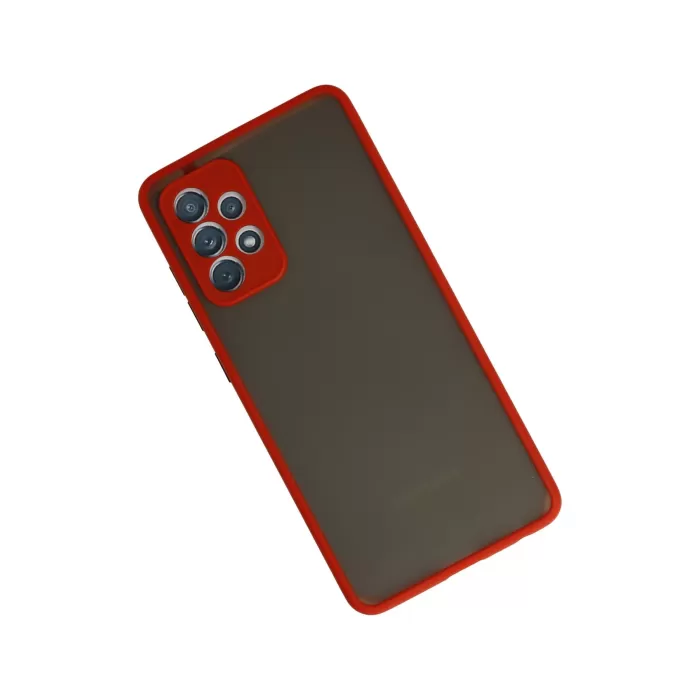Newface Samsung Galaxy A72 Kılıf Montreal Silikon Kapak - Kırmızı
