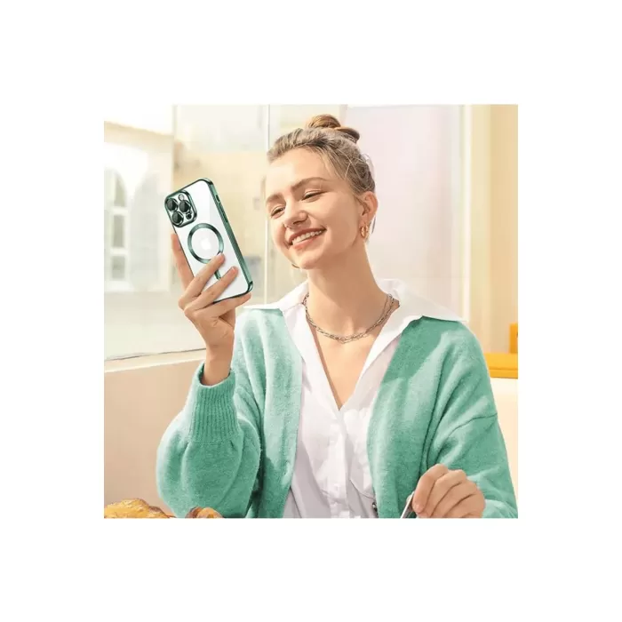 Newface iPhone 14 Pro Max Kılıf Kross Magneticsafe Kapak - Rose