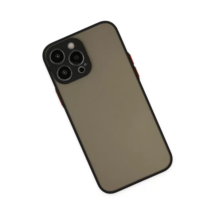 Newface iPhone 15 Pro Max Kılıf Montreal Silikon Kapak - Siyah