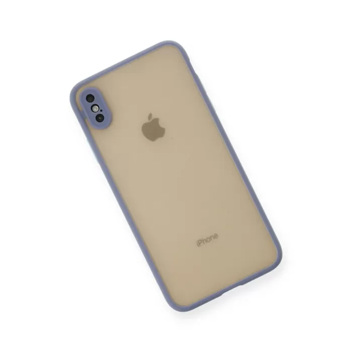 Newface iPhone XS Max Kılıf Montreal Silikon Kapak - Gri