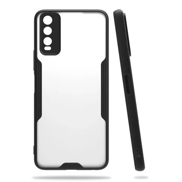 Newface Vivo Y11S Kılıf Platin Silikon - Siyah