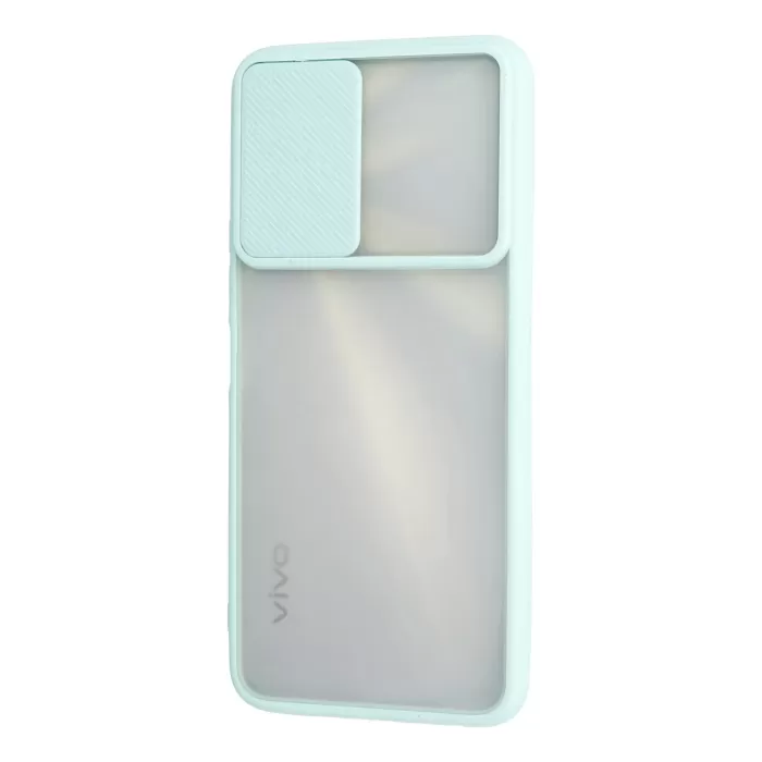 Newface Vivo Y11S Kılıf Palm Buzlu Kamera Sürgülü Silikon - Turkuaz
