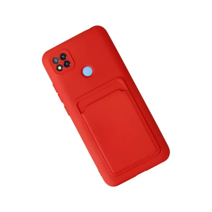Newface Xiaomi Redmi 9C Kılıf Kelvin Kartvizitli Silikon - Kırmızı
