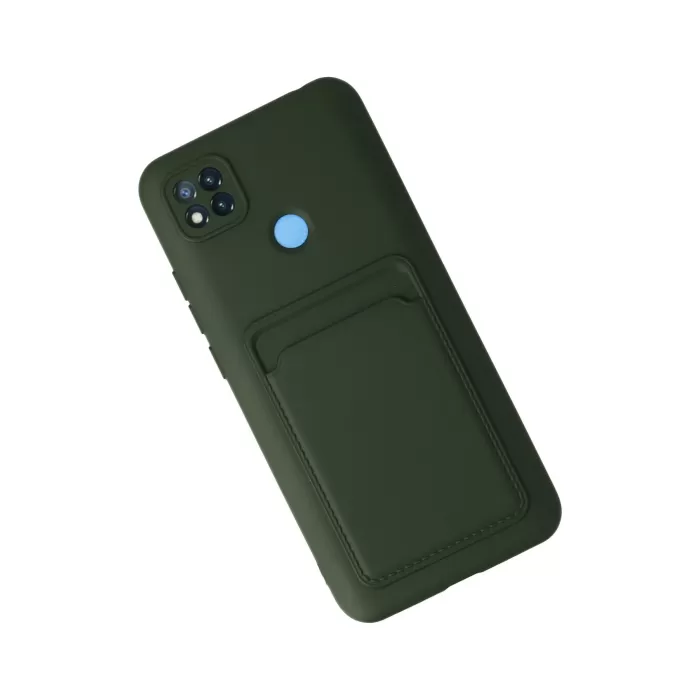 Newface Xiaomi Redmi 9C Kılıf Kelvin Kartvizitli Silikon - Koyu Yeşil