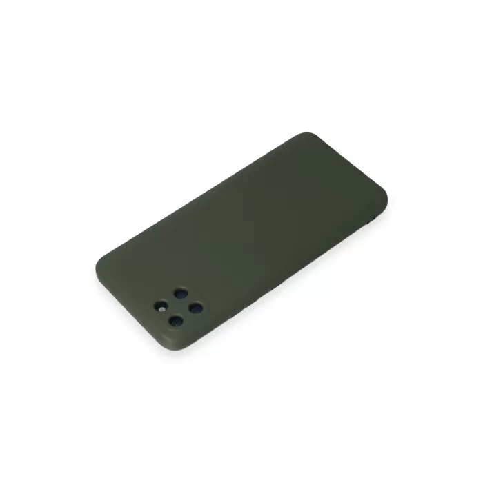 Newface Realme C11 Kılıf Nano içi Kadife Silikon - Koyu Yeşil