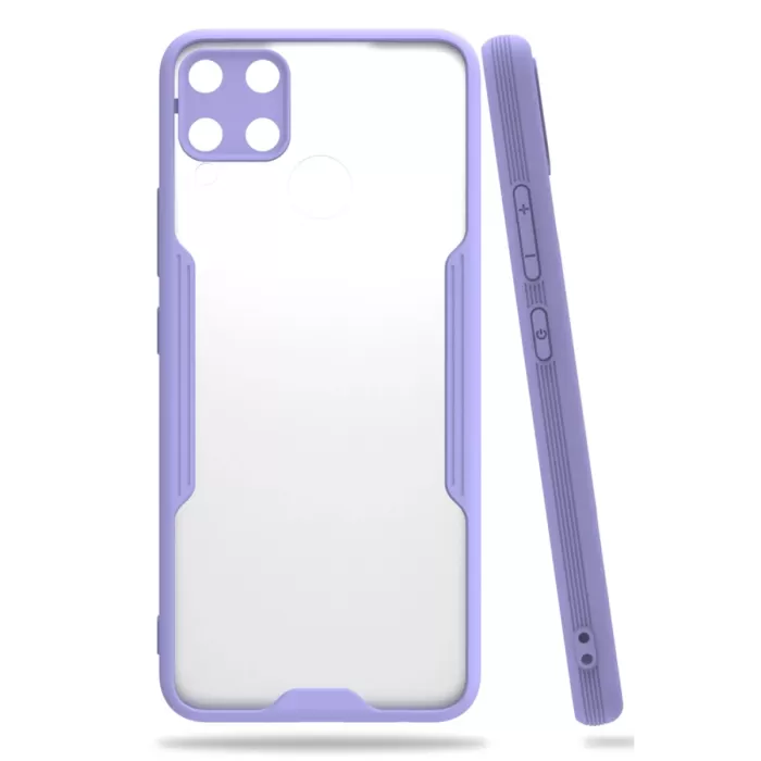 Newface Realme C15 Kılıf Platin Silikon - Lila