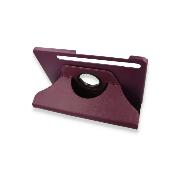 Newface Samsung Galaxy X800 Tab S8 Plus 12.4 Kılıf 360 Tablet Deri Kılıf - Mürdüm