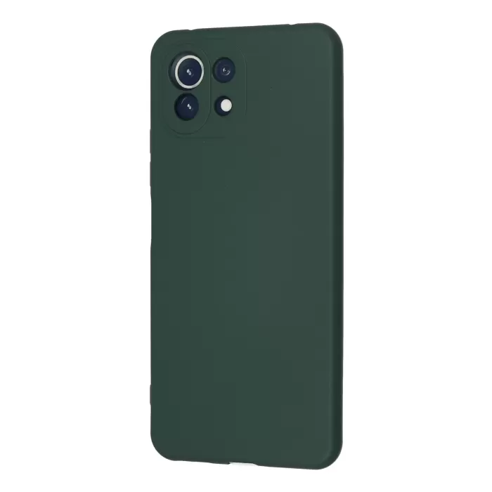 Newface Xiaomi Mİ 11 Lite Kılıf Nano içi Kadife Silikon - Koyu Yeşil