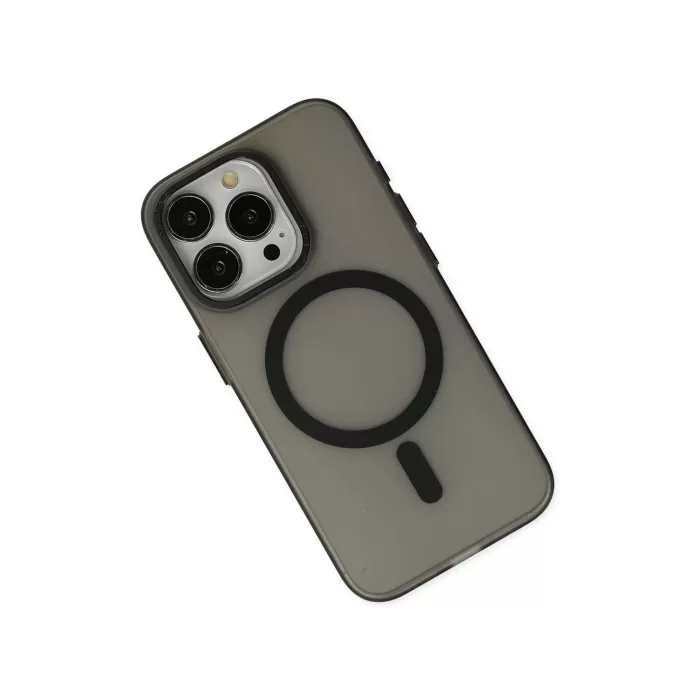 Newface iPhone 15 Pro Kılıf Lodos Magneticsafe Mat Kapak - Siyah