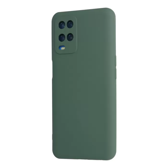 Newface Oppo A54 4G Kılıf Nano içi Kadife Silikon - Koyu Yeşil