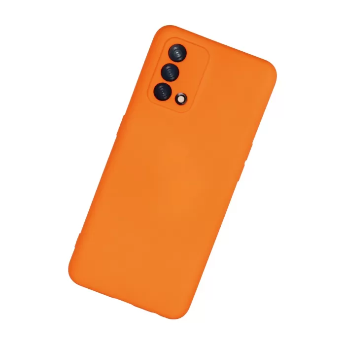 Newface Oppo A74 4G Kılıf Nano içi Kadife Silikon - Turuncu