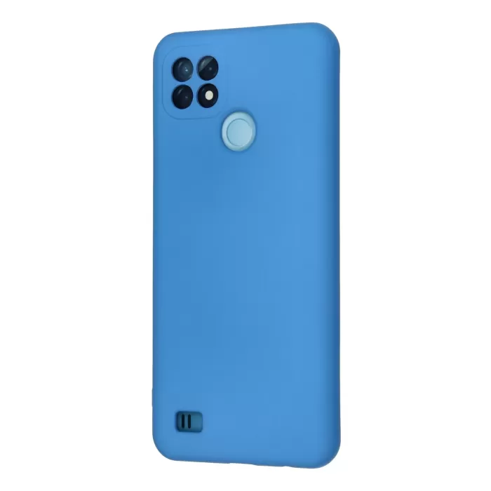 Newface Realme C21 Kılıf Nano içi Kadife Silikon - Mavi