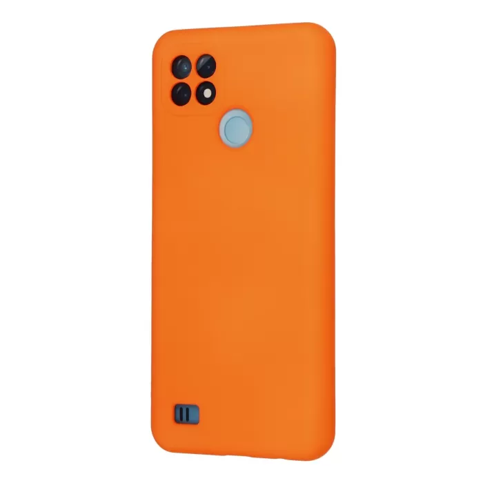 Newface Realme C21 Kılıf Nano içi Kadife Silikon - Turuncu