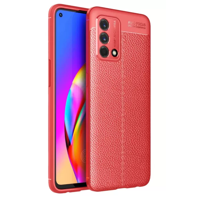 Newface Oppo A74 4G Kılıf Auto Focus Kapak - Kırmızı