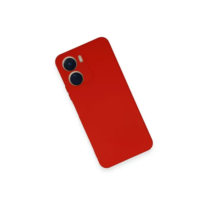 Newface Vivo Y16 Kılıf Nano içi Kadife Silikon - Kırmızı