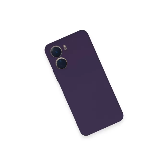Newface Vivo Y16 Kılıf Nano içi Kadife Silikon - Mor