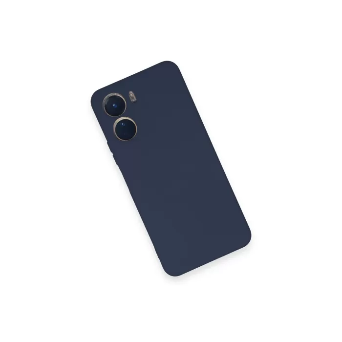 Newface Vivo Y16 Kılıf Nano içi Kadife Silikon - Lacivert