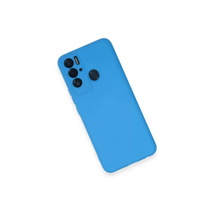 Newface Tecno Pova Neo Kılıf Nano içi Kadife Silikon - Mavi