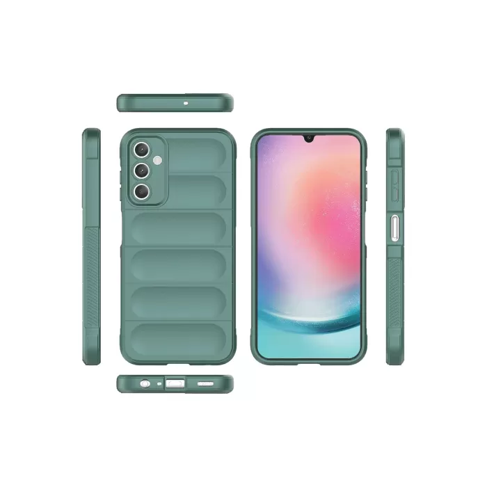 Newface Samsung A36 Kılıf Optimum Silikon - Koyu Yeşil