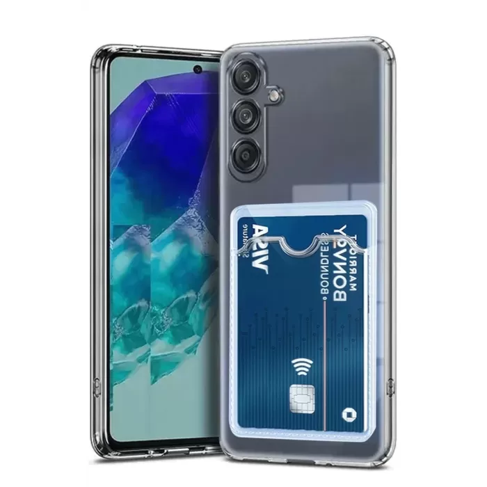 Newface Samsung Galaxy A56 Kılıf Kart Şeffaf Silikon - Şeffaf