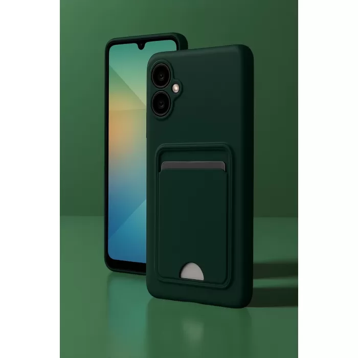 Newface Samsung Galaxy A06 Kılıf Kelvin Kartvizitli Silikon - Lacivert