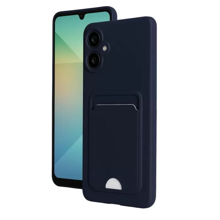Newface Samsung Galaxy A06 Kılıf Kelvin Kartvizitli Silikon - Lacivert