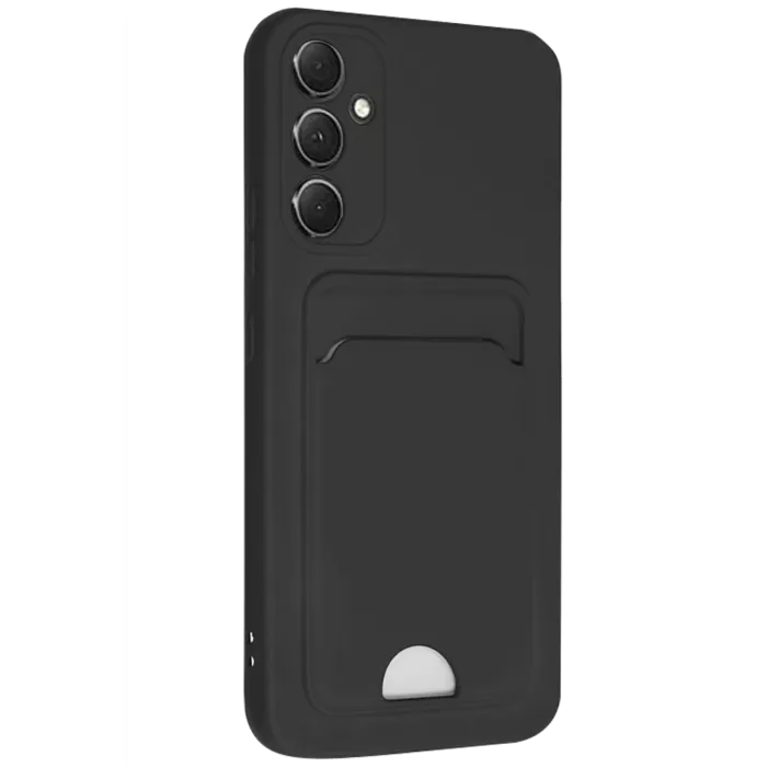 Newface Samsung Galaxy A16 5G Kılıf Kelvin Kartvizitli Silikon - Siyah