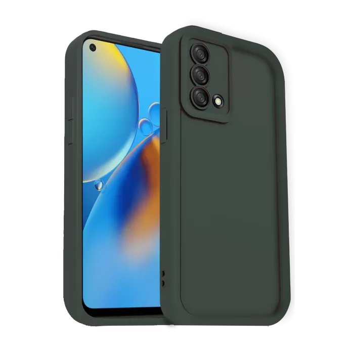 Newface Oppo A74 4G Kılıf Viera Silikon - Koyu Yeşil