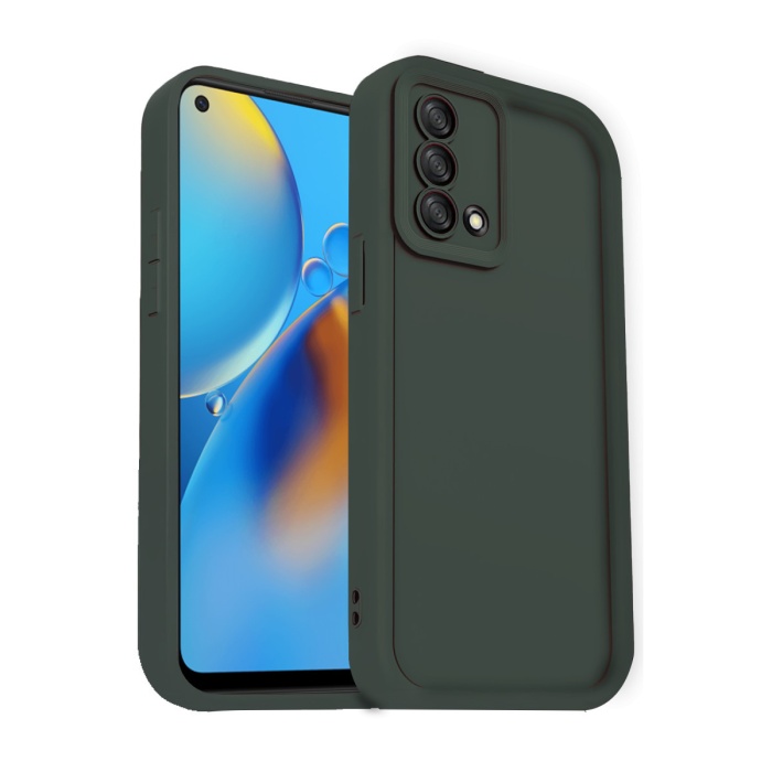 Newface Oppo A74 4G Kılıf Viera Silikon - Koyu Yeşil