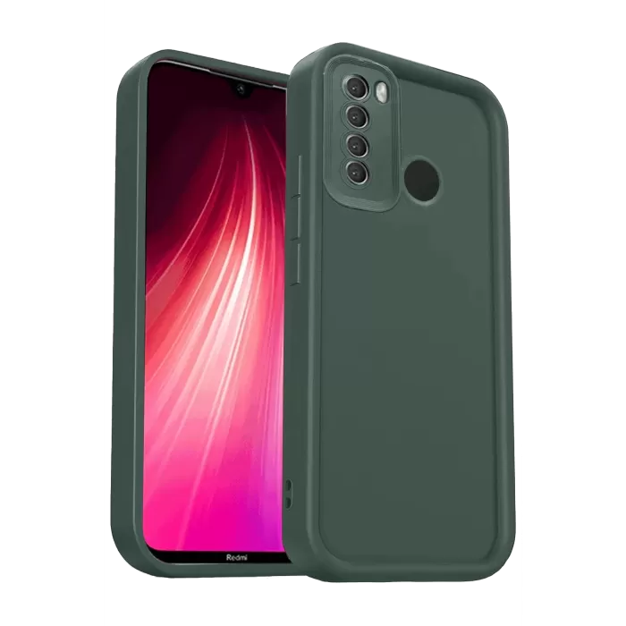 Newface Xiaomi Redmi Note 8 Kılıf Viera Silikon - Koyu Yeşil