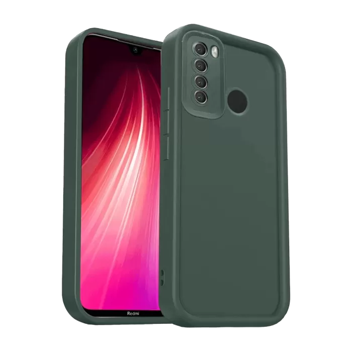 Newface Xiaomi Redmi Note 8 Kılıf Viera Silikon - Koyu Yeşil