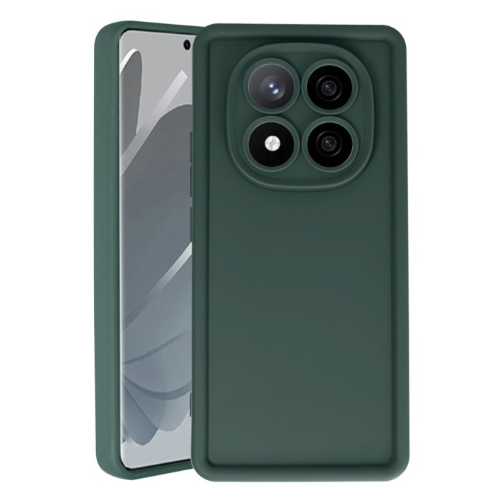 Newface Xiaomi Redmi Note 14 Pro 5G Kılıf Viera Silikon - Koyu Yeşil