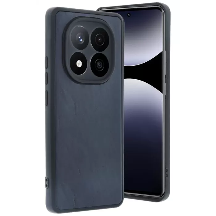 Newface Xiaomi Redmi Note 14 Pro 5G Kılıf Aras Deri Kapak - Lacivert