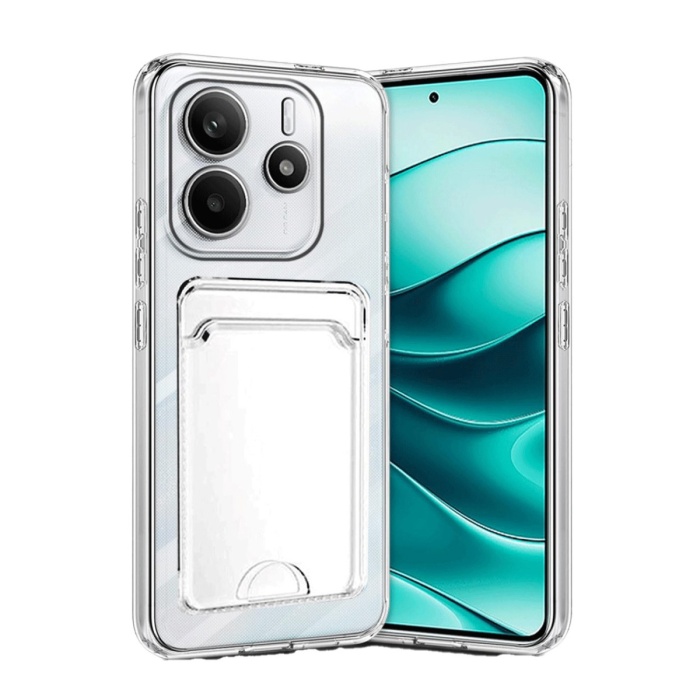 Newface Xiaomi Redmi Note 14 4G Kılıf Kart Şeffaf Silikon - Şeffaf