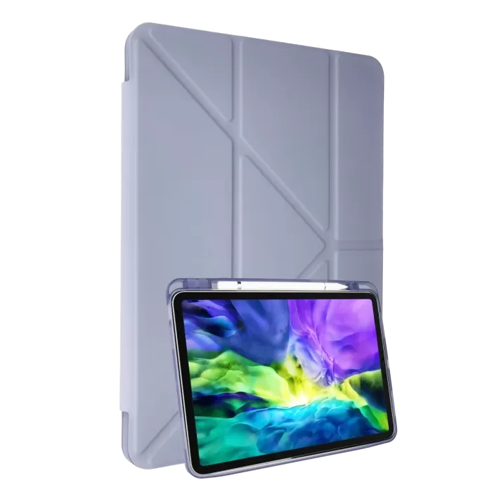 Newface Samsung Galaxy P610 Tab S6 Lite 10.4 Kılıf Kalemlikli Mars Tablet Kılıfı - Lila