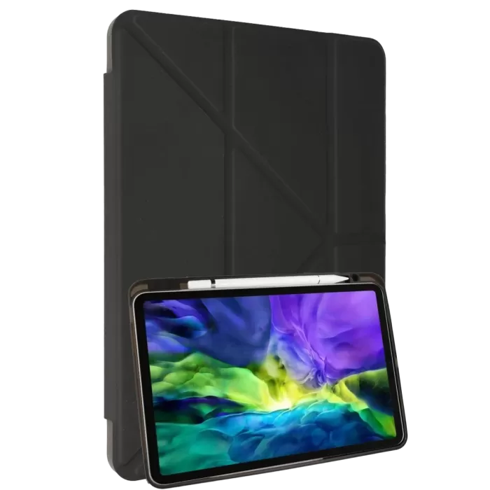 Newface iPad 2022 10.9 (10.nesil) Kılıf Kalemlikli Mars Tablet Kılıfı - Koyu Gri