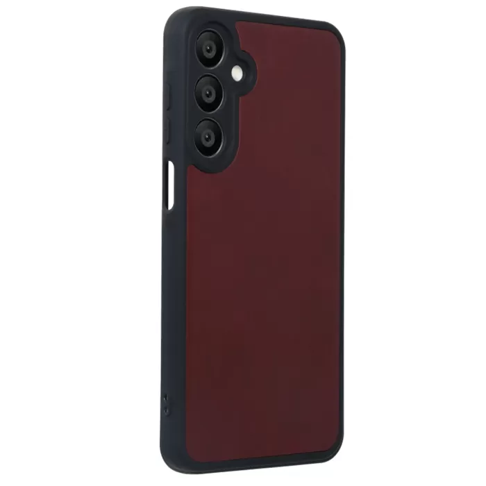 Newface Samsung Galaxy M15 Kılıf Aras Deri Kapak - Bordo