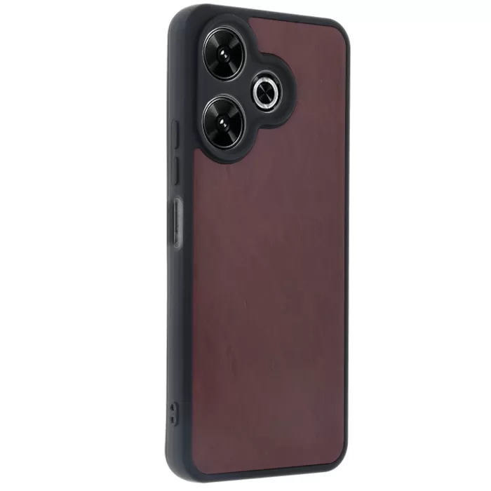 Newface Xiaomi Redmi 13 4G Kılıf Aras Deri Kapak - Bordo