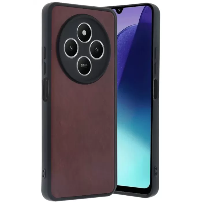 Newface Xiaomi Redmi 14C Kılıf Aras Deri Kapak - Bordo