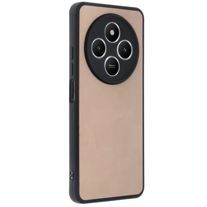 Newface Xiaomi Redmi 14C Kılıf Aras Deri Kapak - Pudra