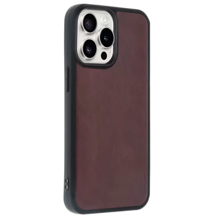 Newface iPhone 14 Pro Max Kılıf Aras Deri Kapak - Bordo