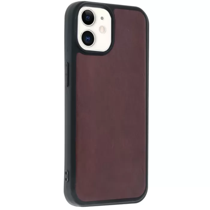 Newface iPhone 11 Kılıf Aras Deri Kapak - Bordo